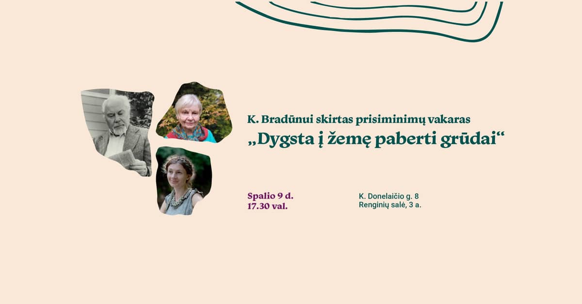 K. Bradūnam veltīts atmiņu vakars „Dīgst zemē iesētie graudi“