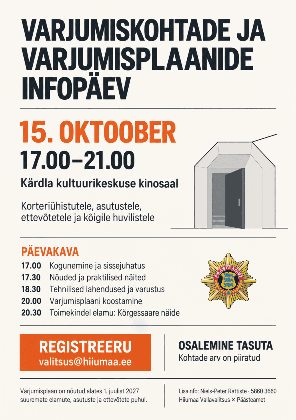 Patveršanās vietu un patveršanās plānu informatīvā diena