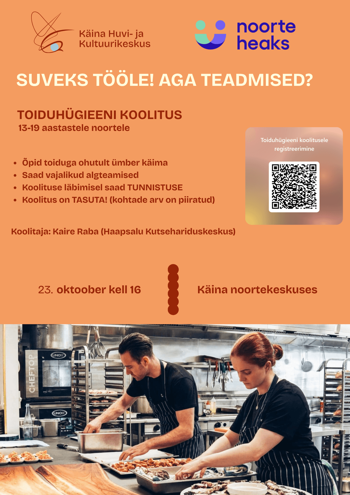 Pārtikas higiēnas apmācība jauniešiem