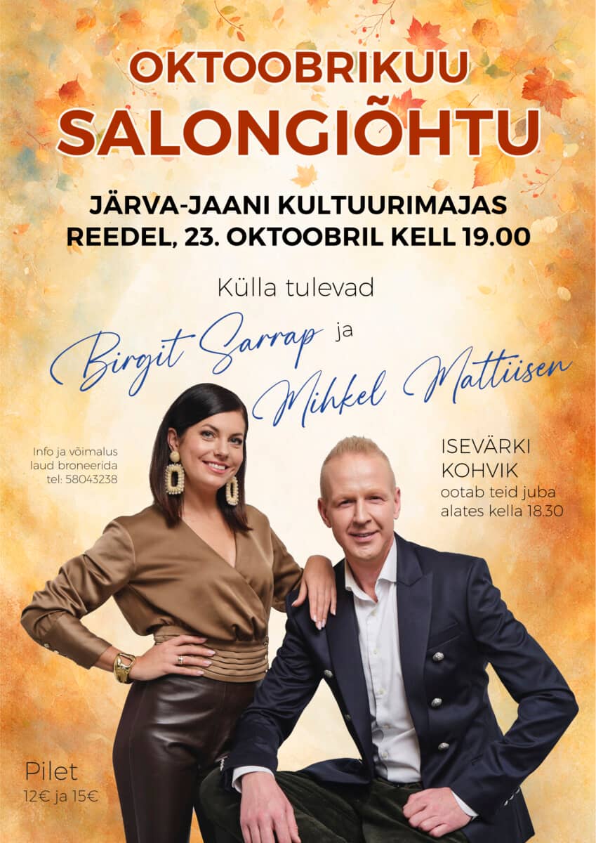 Oktobra salona vakars. Birgit Sarrap un Mihkel Mattisen