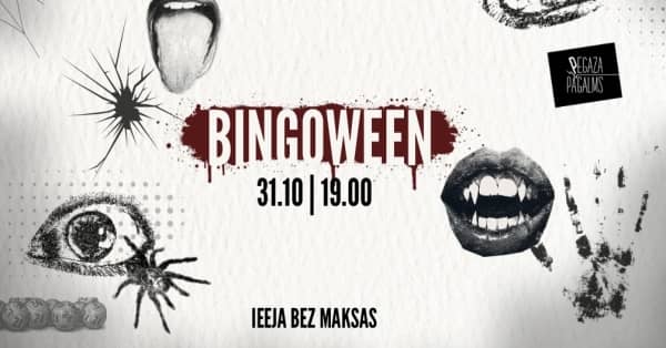 BINGOWEEN - halovīna bingo Pegaza Viesistabā