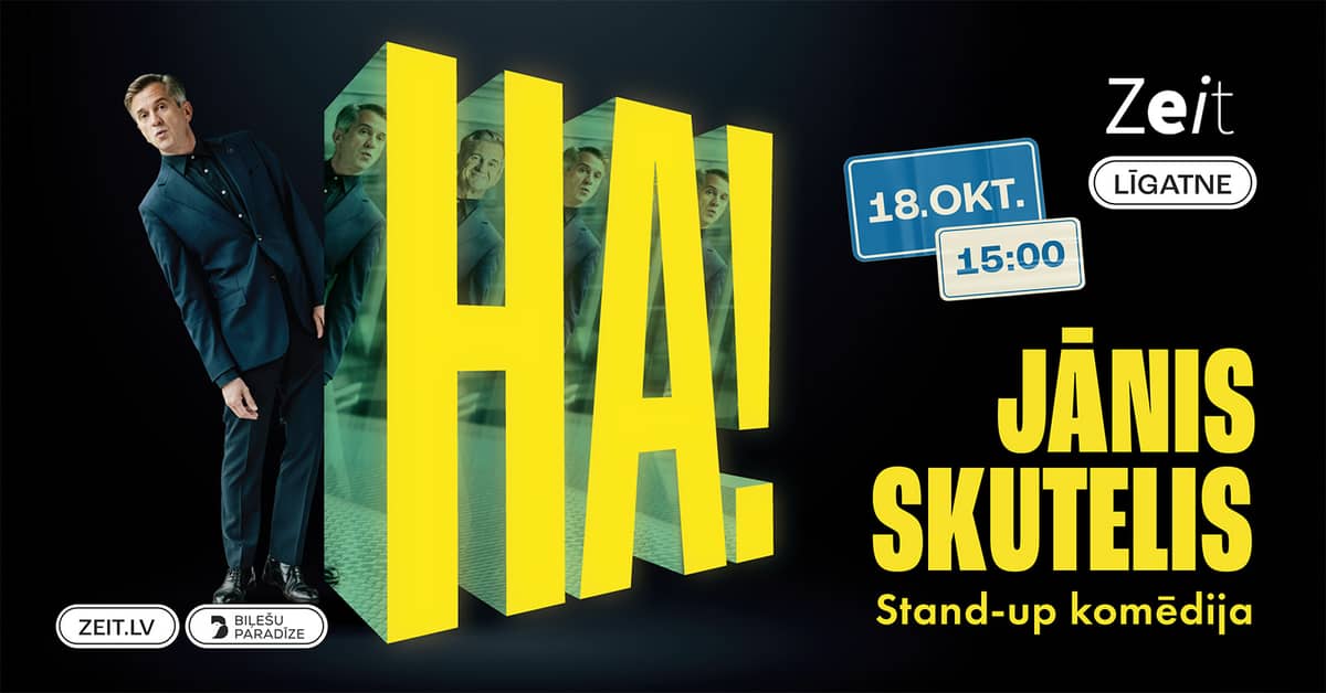 Jāņa Skuteļa stand-up komēdijas izrāde “HA!”