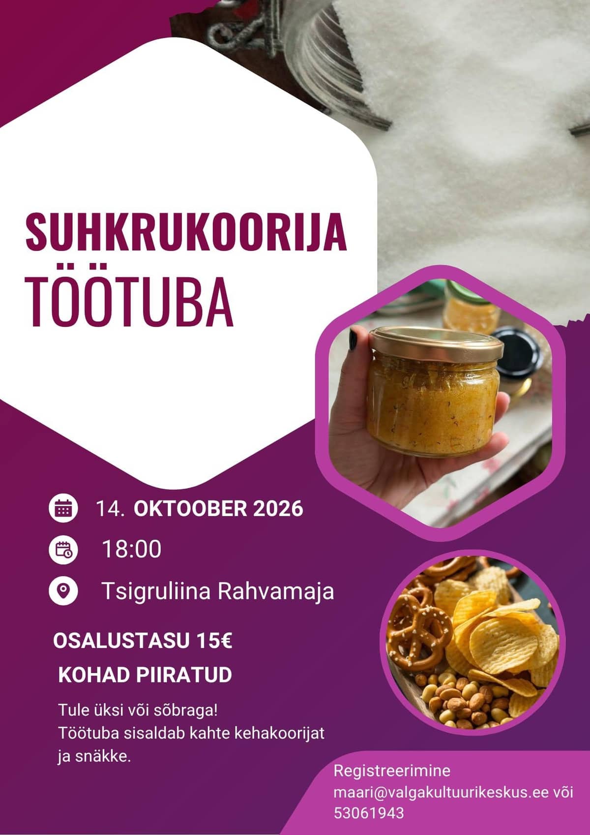 Cukura ķermeņa skrubja darbnīca
