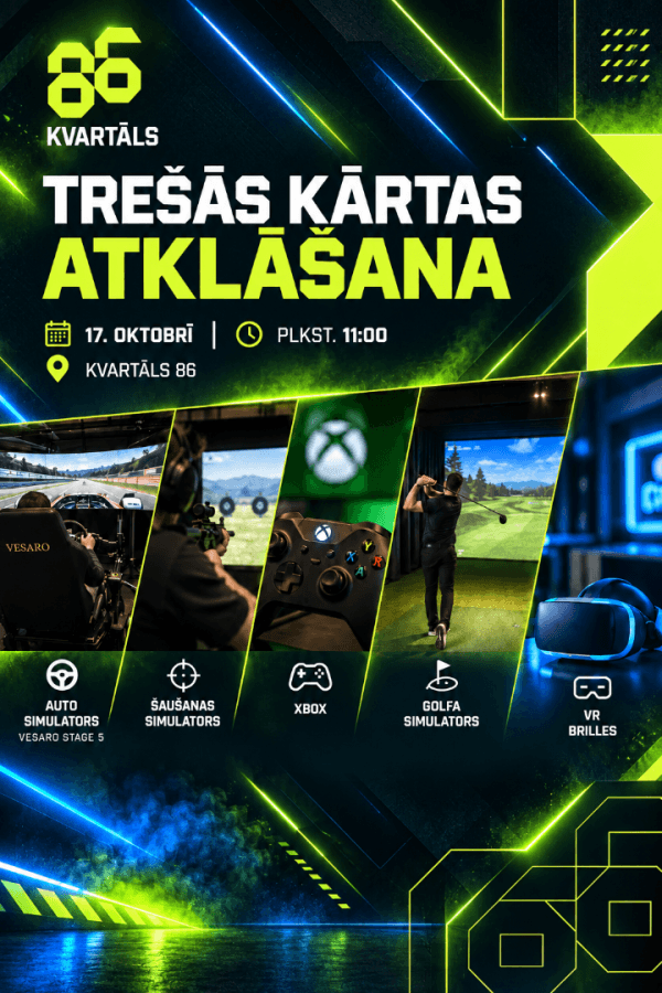 TREŠĀS KĀRTAS ATKLĀŠANA KVARTĀLĀ 86