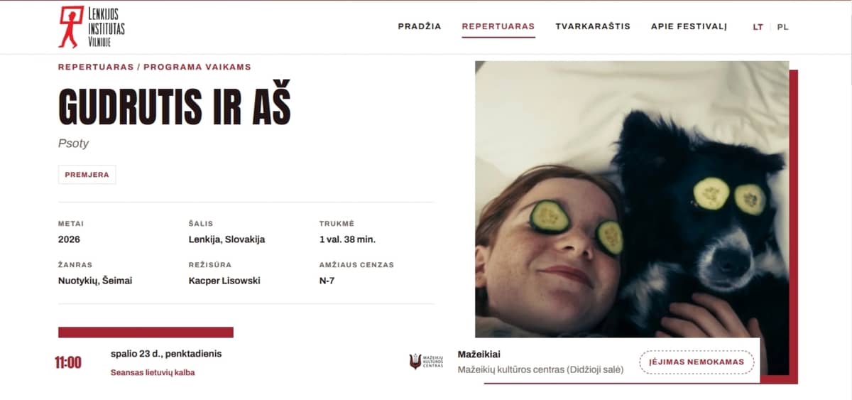 20. poļu kino festivāls: Gudrutis un es