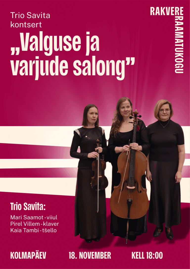 Trio Savita koncerts “Valguse ja varjude salong”