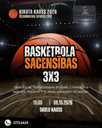 BASKETBOLA SACENSĪBAS 3×3 – ĶiKUTA KAUSS 2026
