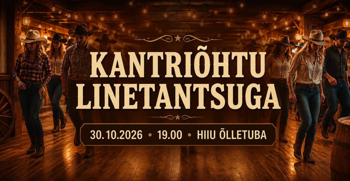 Kantrī vakars ar līnijdejām Hiiu alusdarītavā