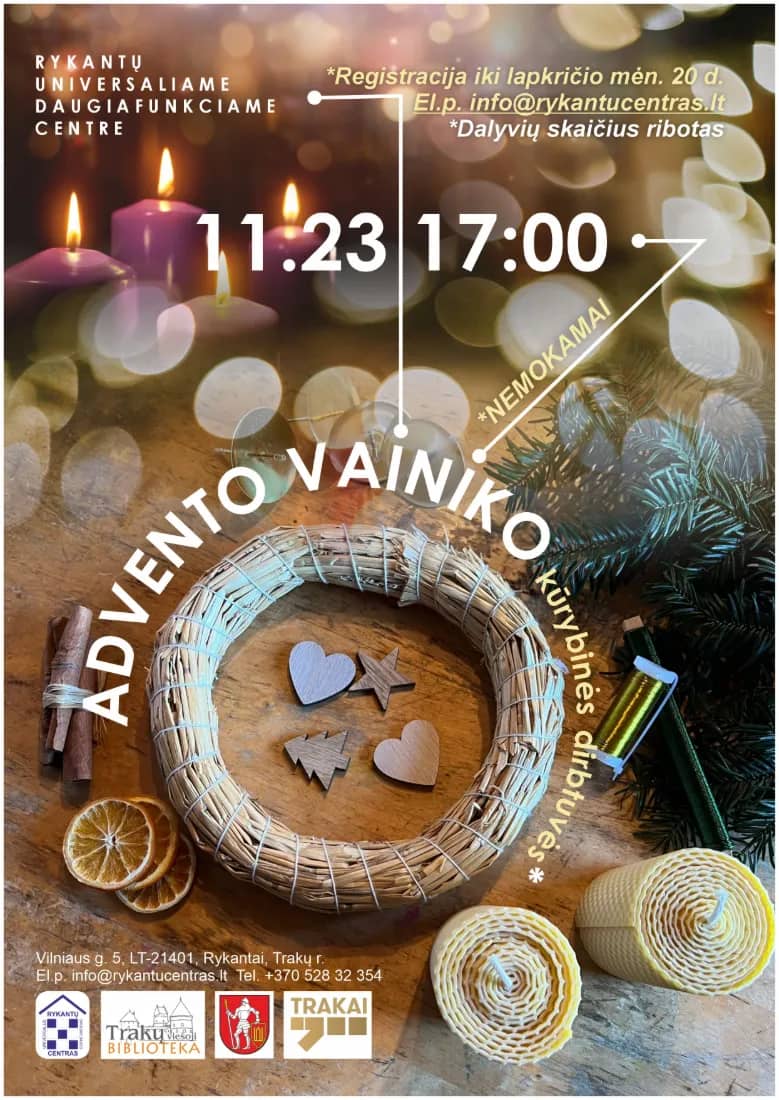 Adventes vainagu radošās darbnīcas
