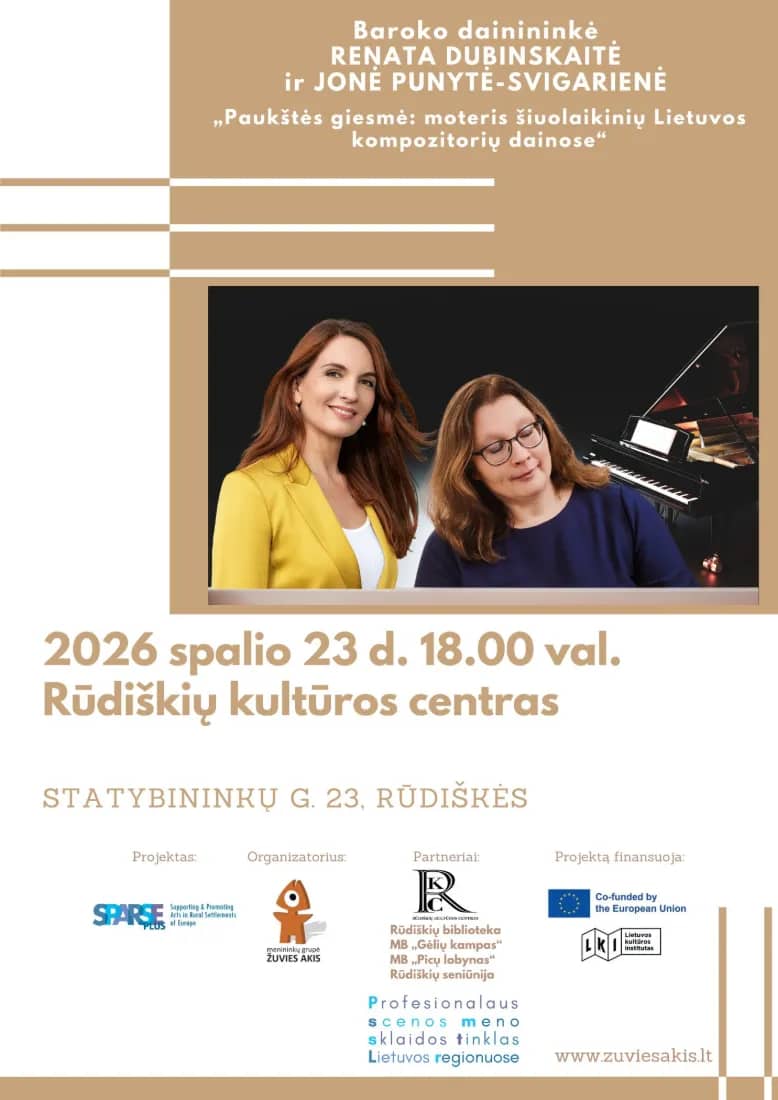 SPARSE projekts | Paukštės giesmė | Renata Dubinskaitė un Jonė Punytė-Svigarienė