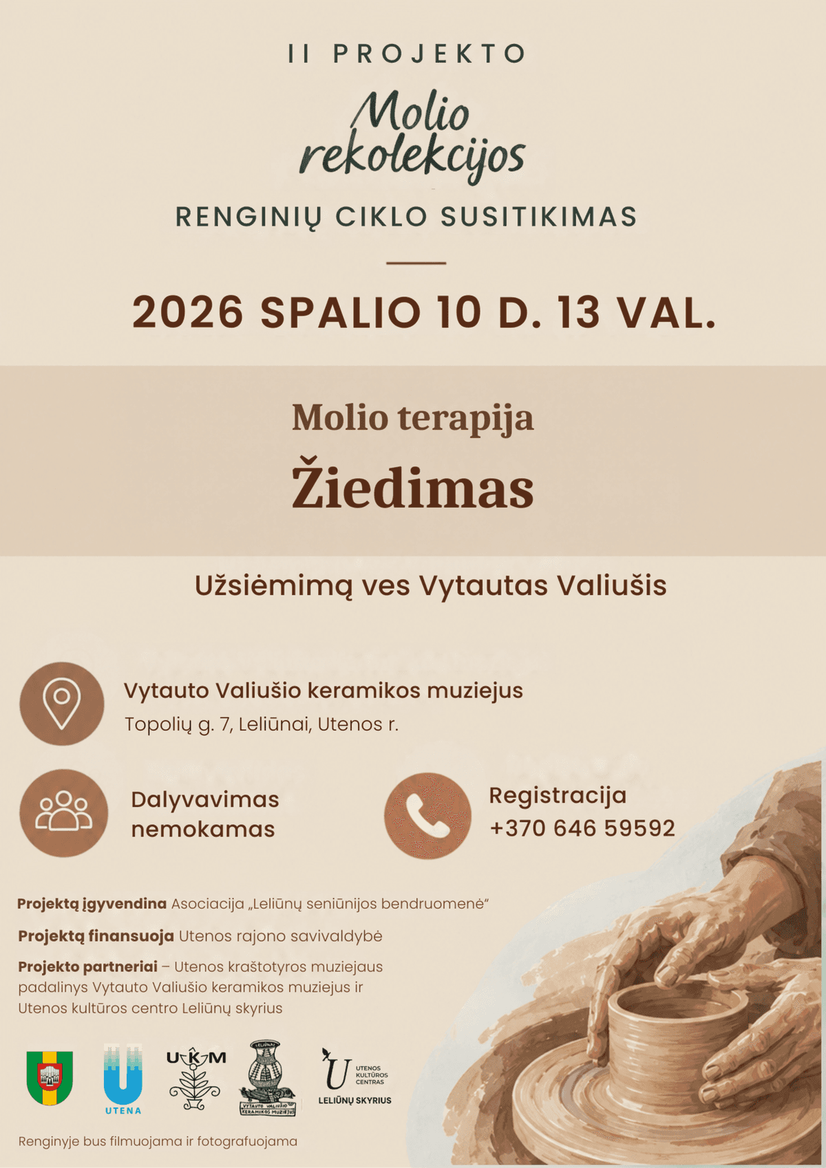 Mākslas terapija „Dabas stāsti starp lappusēm“ | III „Māla rekolekciju“ pasākums