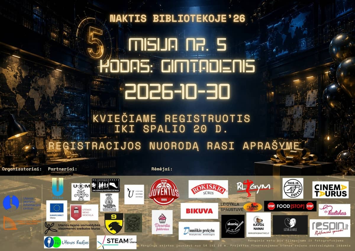 Nakts bibliotēkā'26