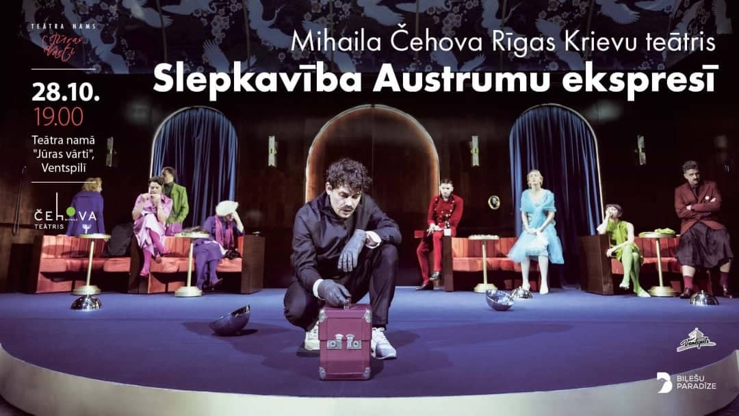 M. Čehova Rīgas Krievu teātra dzirkstošs detektīvs “Slepkavība Austrumu ekspresī”