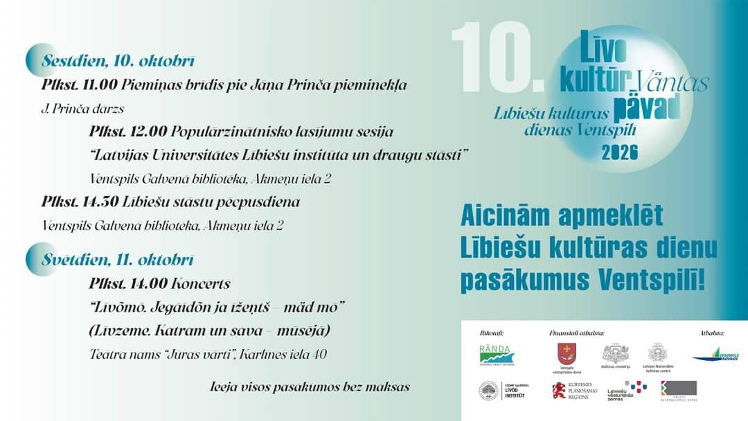 Lībiešu kultūras dienām Ventspilī – 10.