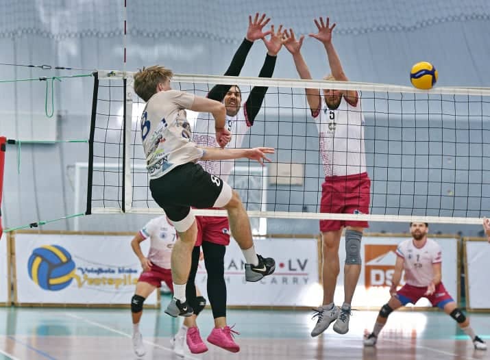 Latvijas čempionāta Nacionālās līgas spēle volejbolā VK Ventspils pret RSU