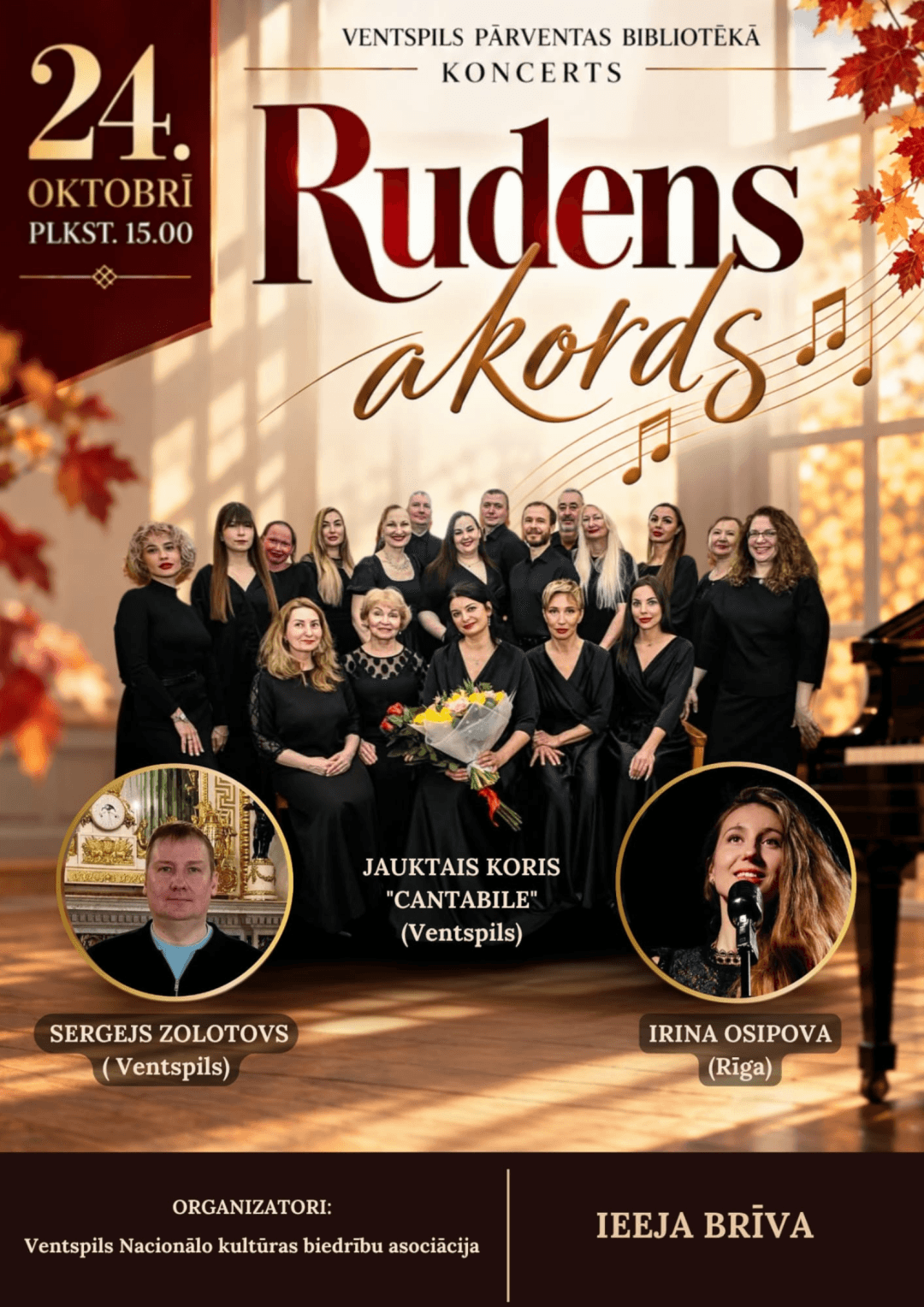 Koncerts “Rudens akords” Pārventas bibliotēkā