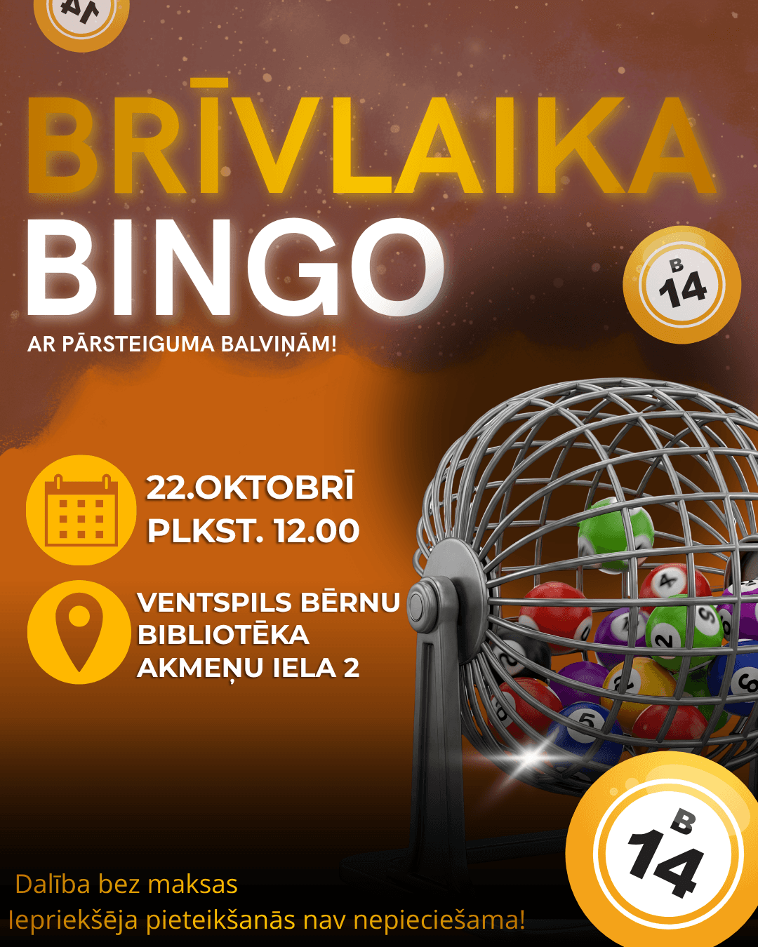 “Brīvlaika bingo!” Bērnu bibliotēkā