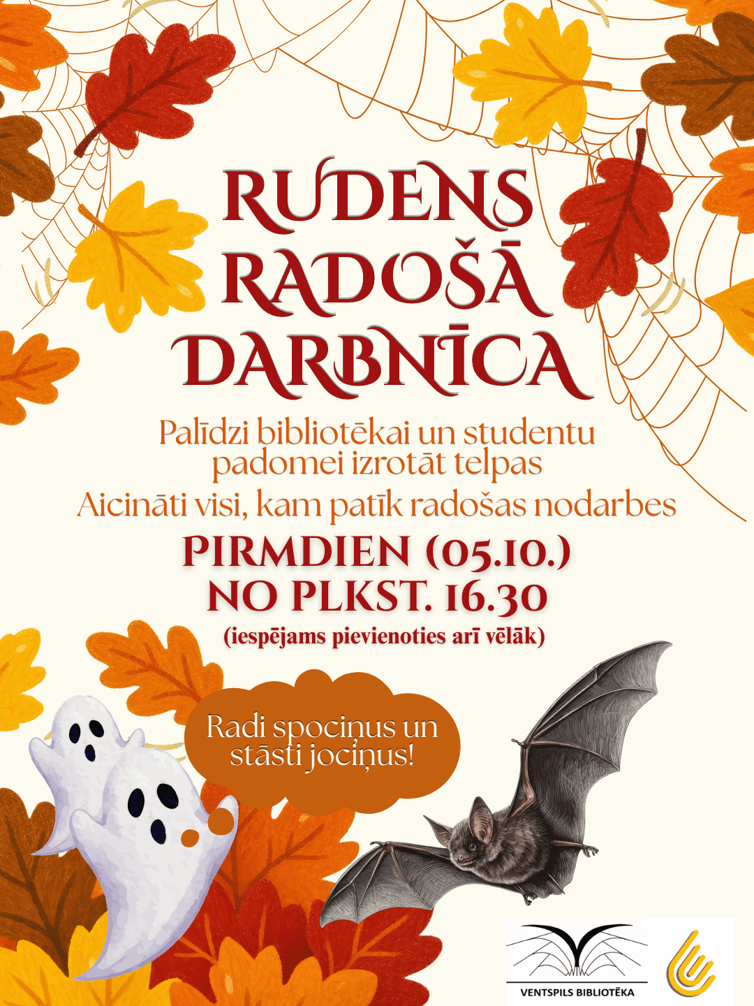 “Rudens radošā darbnīca” Ventspils Augstskolas bibliotēkā