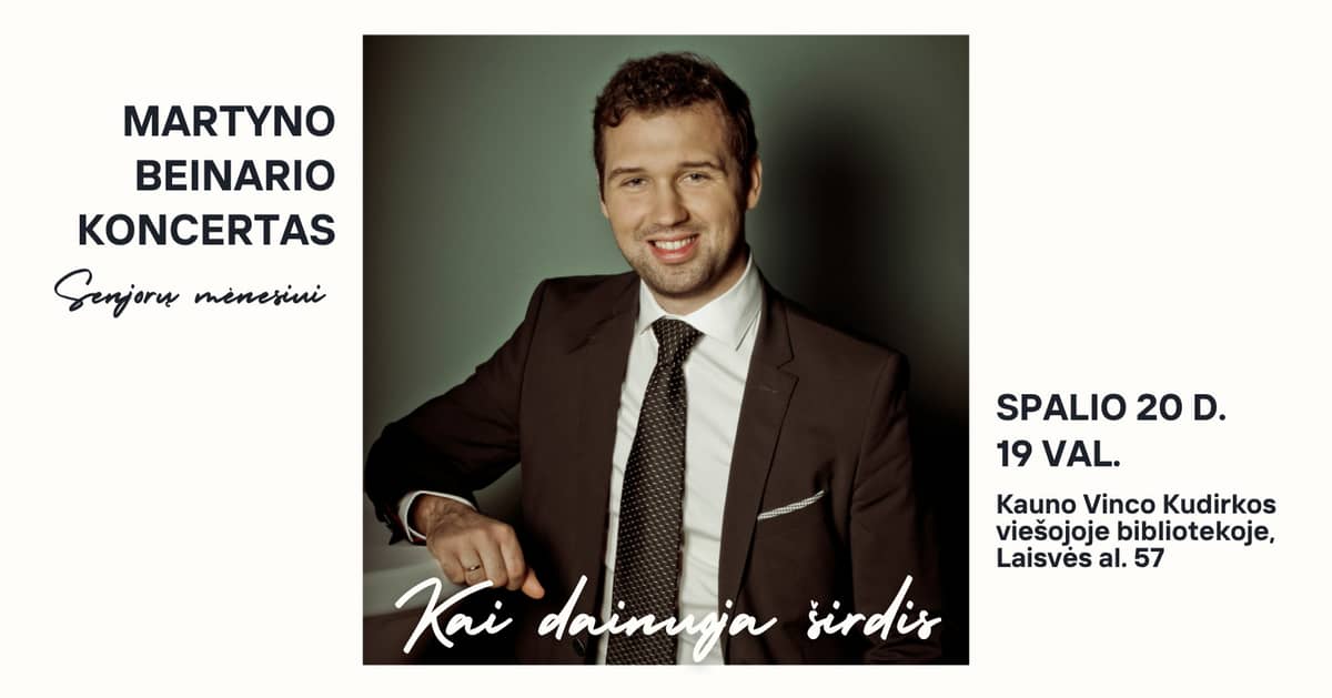 Martynas Beinaris koncerts „Kad dzied sirds“
