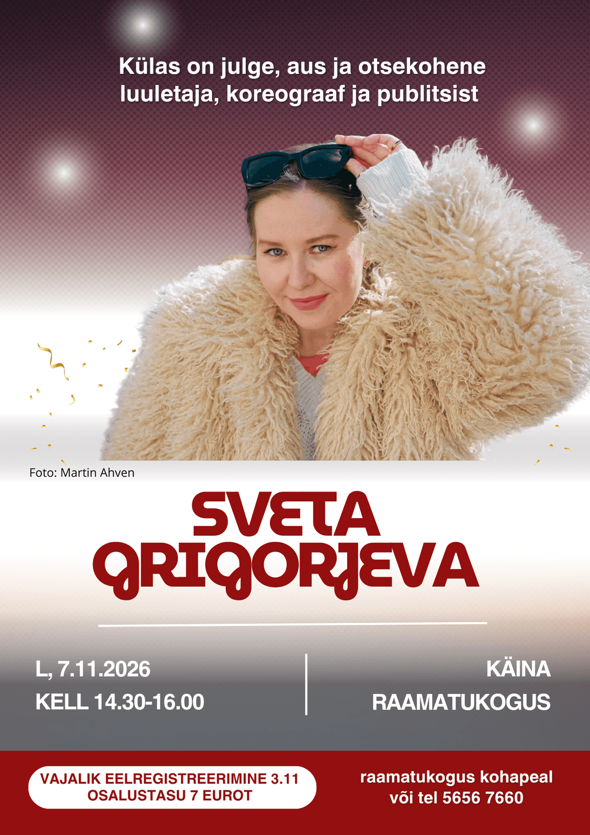 Ciemos dzejniece, horeogrāfe un publiciste Sveta Grigorjeva