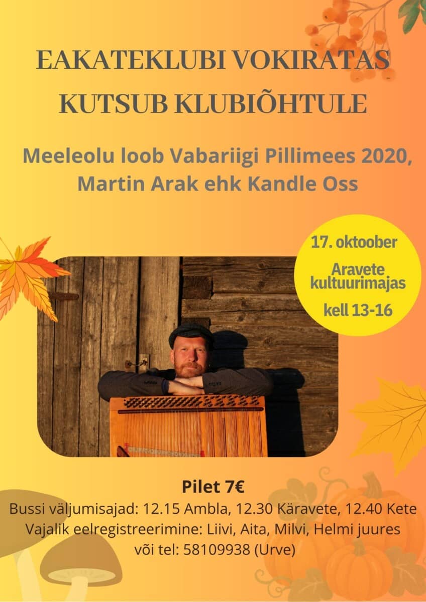 Vokiratta klubiõhtu, Martin Arak ehk Kandle Oss