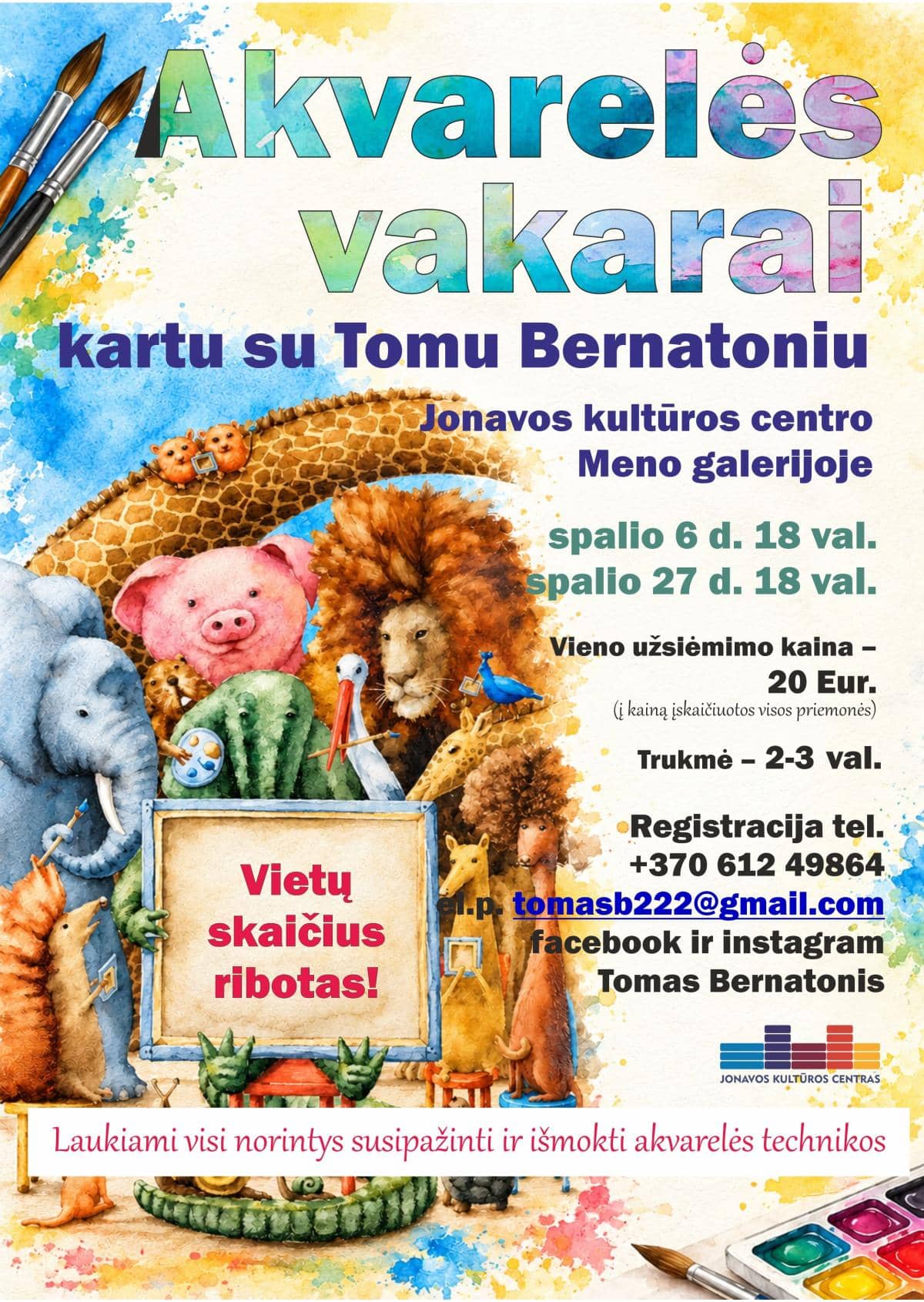 Akvareļu vakari kopā ar T. Bernatoni