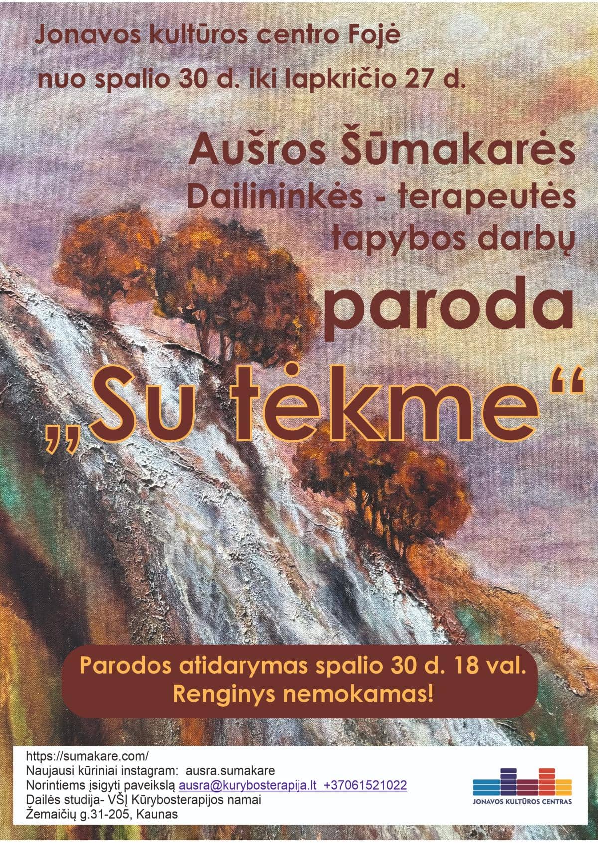 Aušras Šūmakarės izstādes „Ar plūsmu“ atklāšana