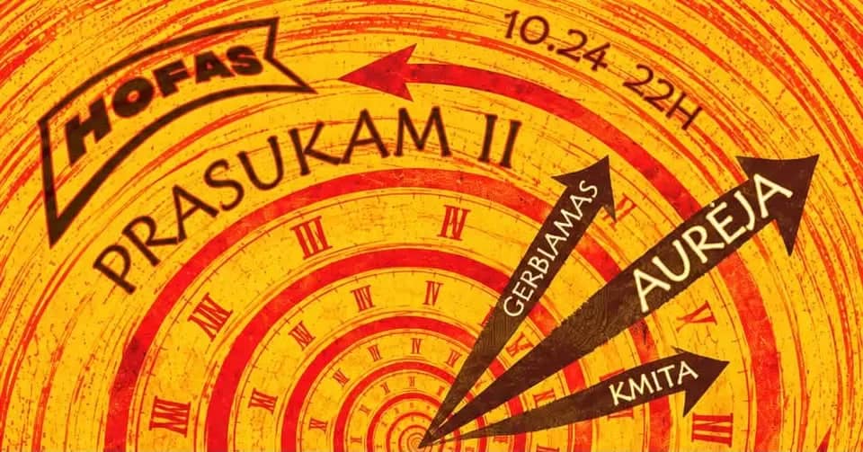 Mūzikas pasākums „Prasukam | Aurėja, Gerbiamas, Kmita”