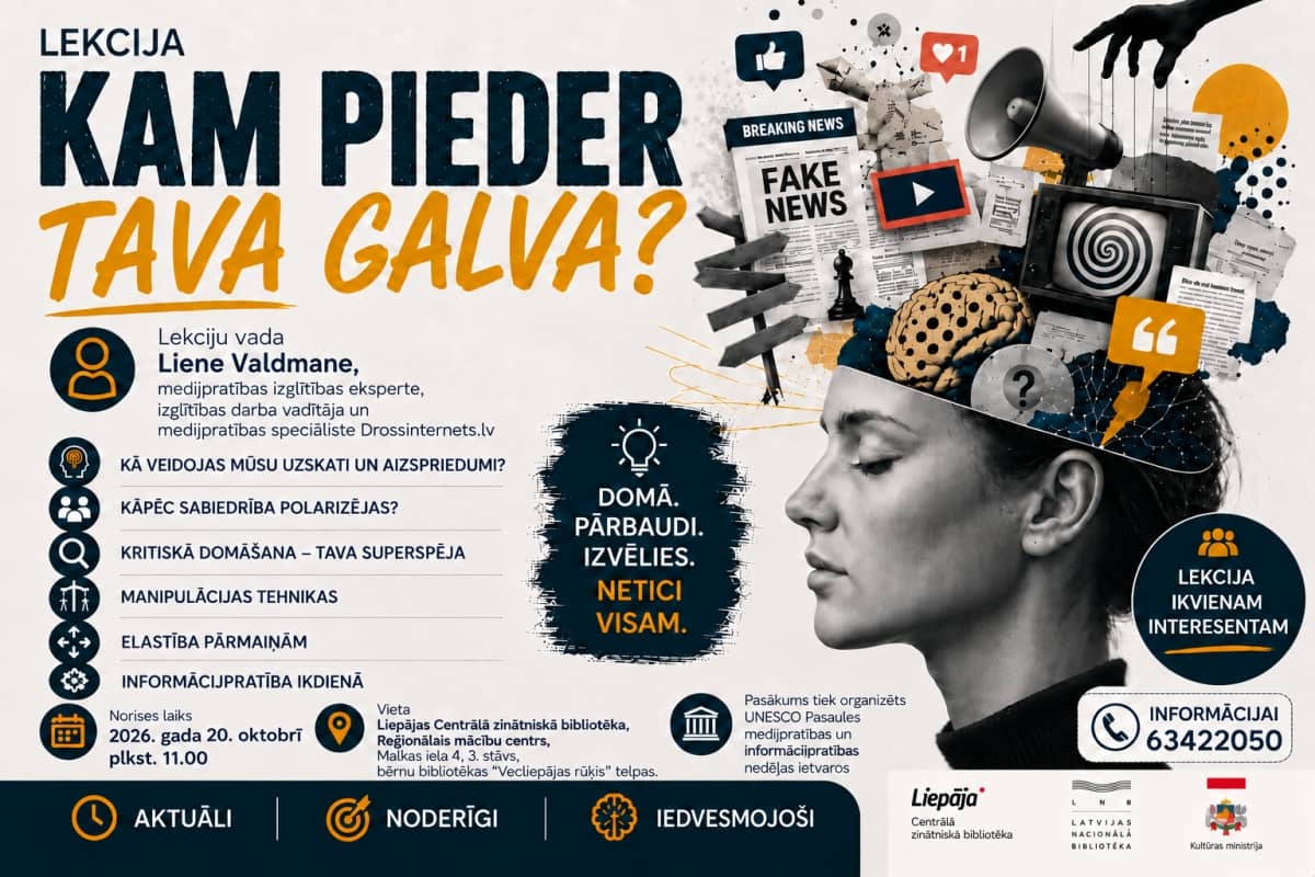 Lienes Valdmanes lekcija "Kam pieder Tava galva?"