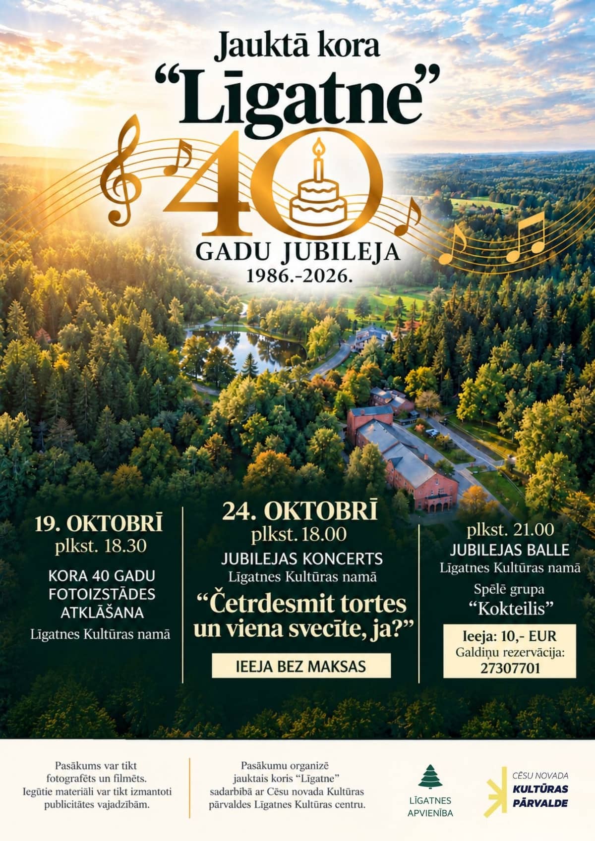 Jauktā kora "Līgatne" 40 gadu jubilejas svinības
