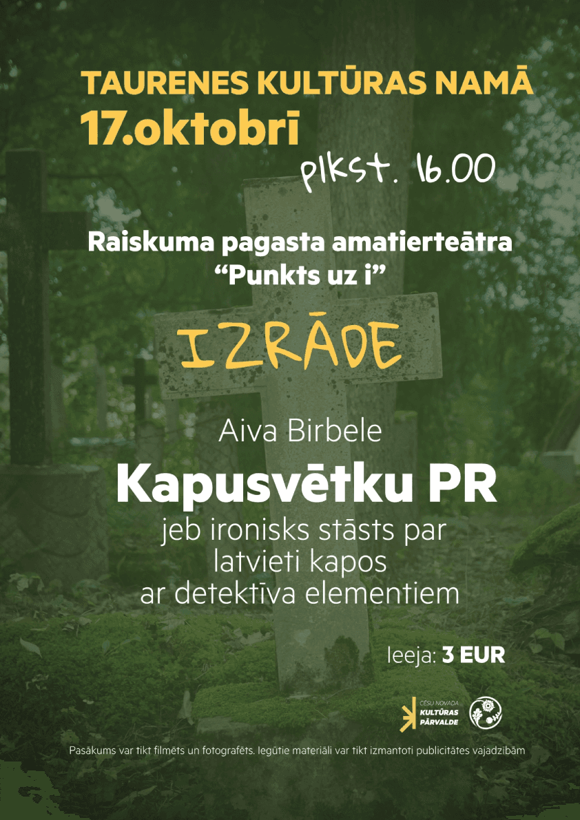 Raiskuma pagasta amatierteātra "Punkts uz i" izrāde "Kapusvētku PR"