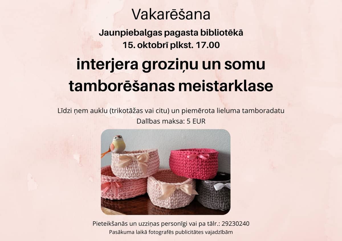 Tamborēšanas meistarklase