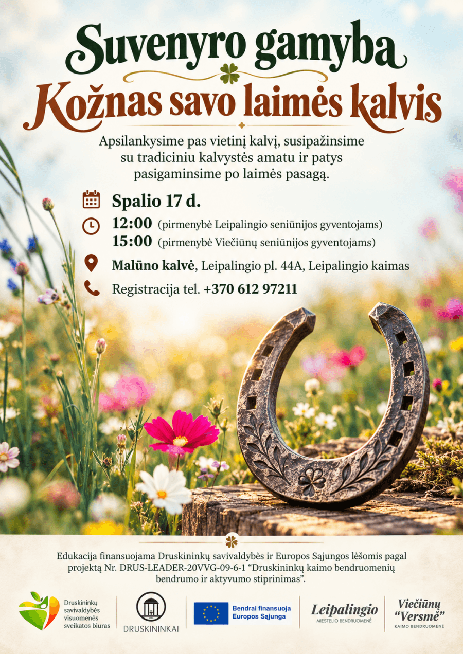 Suvenīru gatavošana "Kožnas savo laimės kalvis"