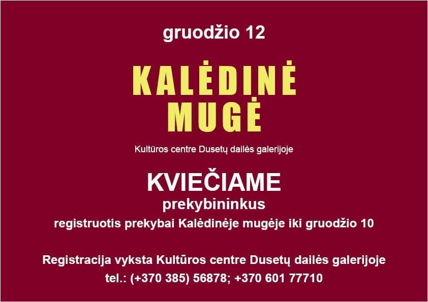 Ziemassvētku tirdziņš Dusetās