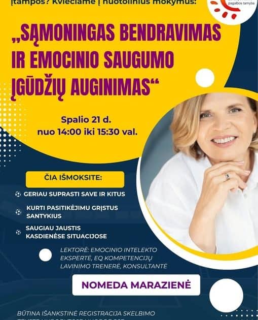 Apzināta saskarsme un emocionālās drošības prasmju attīstīšana