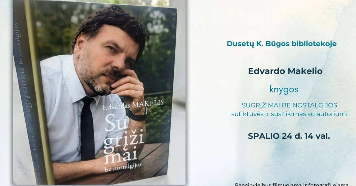 Grāmatas "Sugrįžimai be nostalgijos" atvēršanas svētki un tikšanās ar autoru Edvardu Makeli