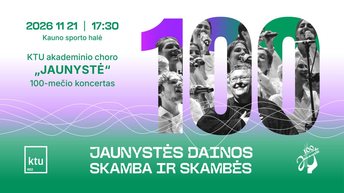 KTU akadēmiskā kora „Jaunystė“ 100. gadadienas koncerts „Jaunības dziesmas – skan un skanēs“