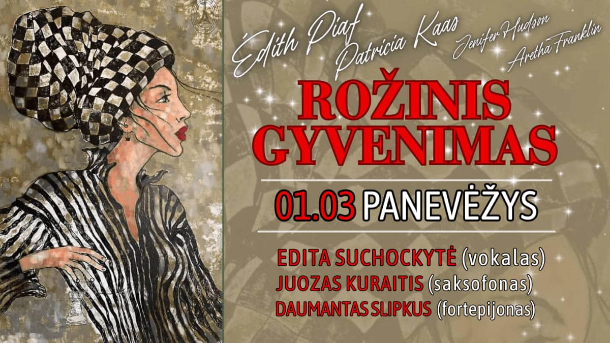 ROŽINIS GYVENIMAS - Edita Suchockytė (vokalas), Juozas Kuraitis (saksofonas), Daumantas Slipkus (fortepijonas)