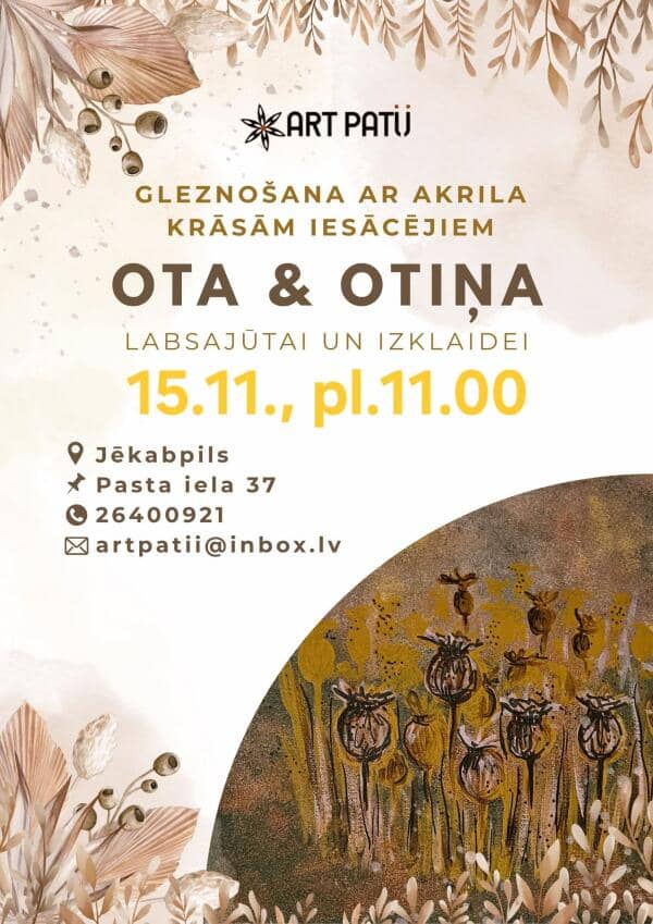 Gleznošana ar akrila krāsām iesācējiem Jēkabpilī