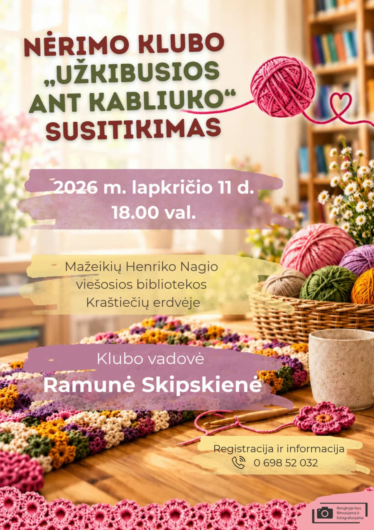 Tamborēšanas kluba "Užkibusios ant kabliuko" tikšanās