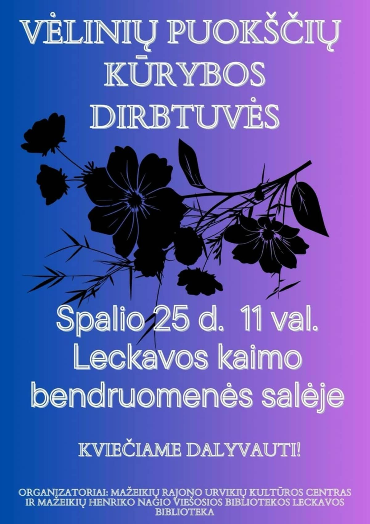 Vēļu pušķu veidošanas darbnīca