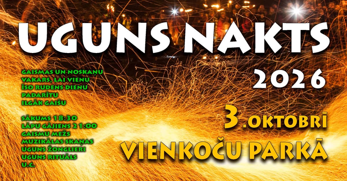 Uguns nakts Vienkoču parkā 2026