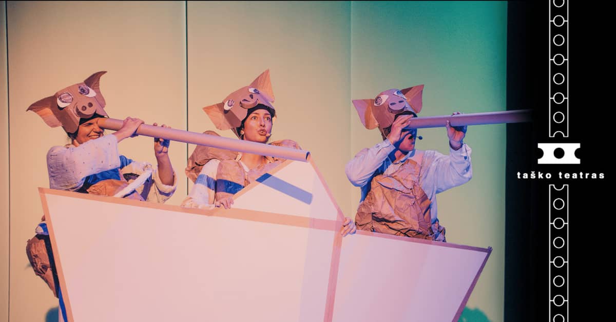 Spektaklis-žaidimas TRYS PARŠIUKAI | rež. T. Montrimas | Taško teatras (Kaišiadorys)