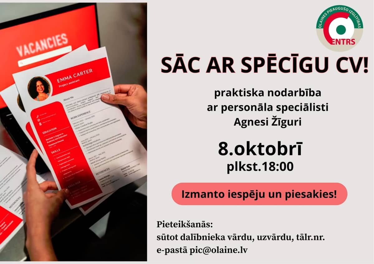 Sāc ar spēcīgu CV!