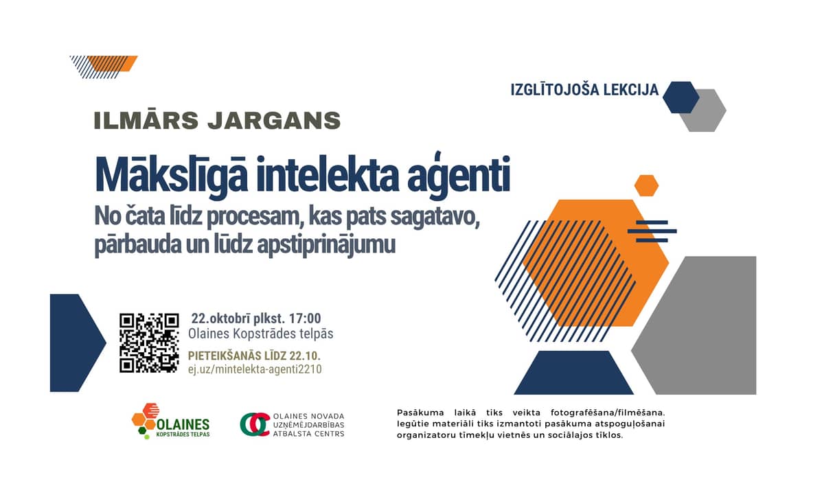 Izglītojoša lekcija "Mākslīgā intelekta aģenti"
