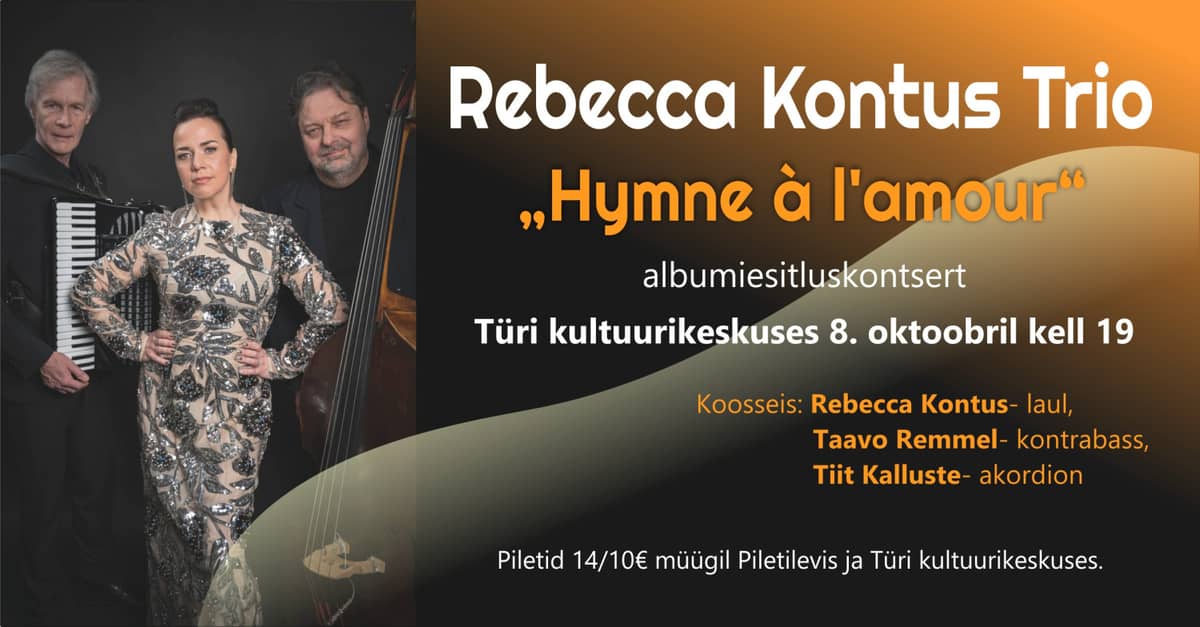Rebecca Kontus Trio albuma "Hymne à l'amour" prezentācijas koncerts
