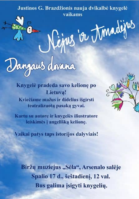 Justinas G. Brazdžionis divvalodīgās bērnu grāmatiņas „Nėjus un Amadėjus“ prezentācija