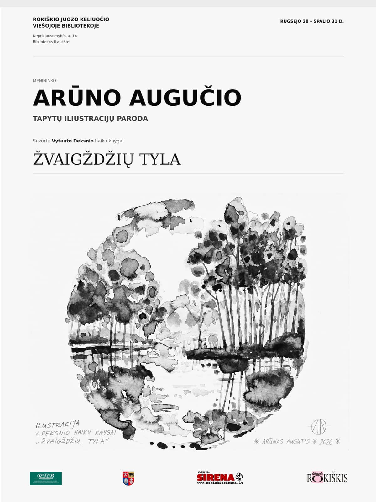 Arūno Augučio gleznotu ilustrāciju izstāde