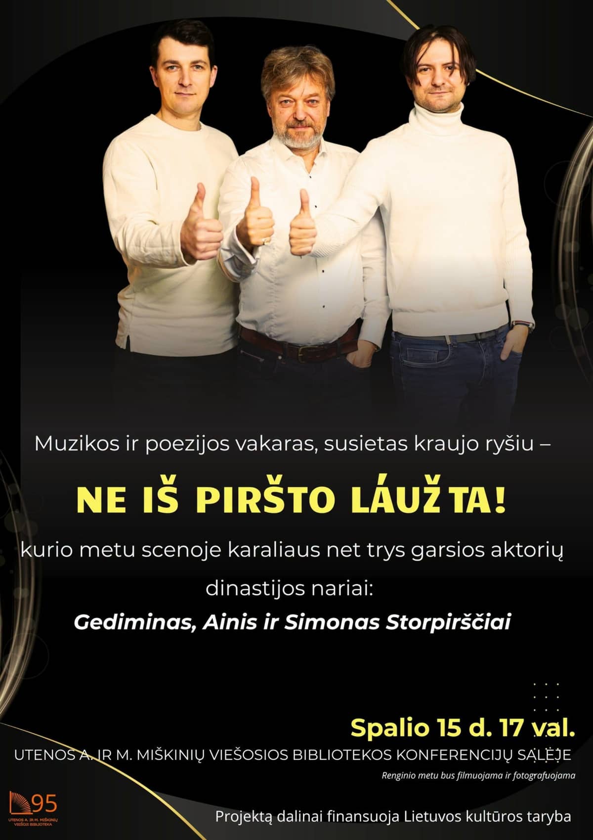Mūzikas un dzejas vakars "Ne no pirksta lauzts"