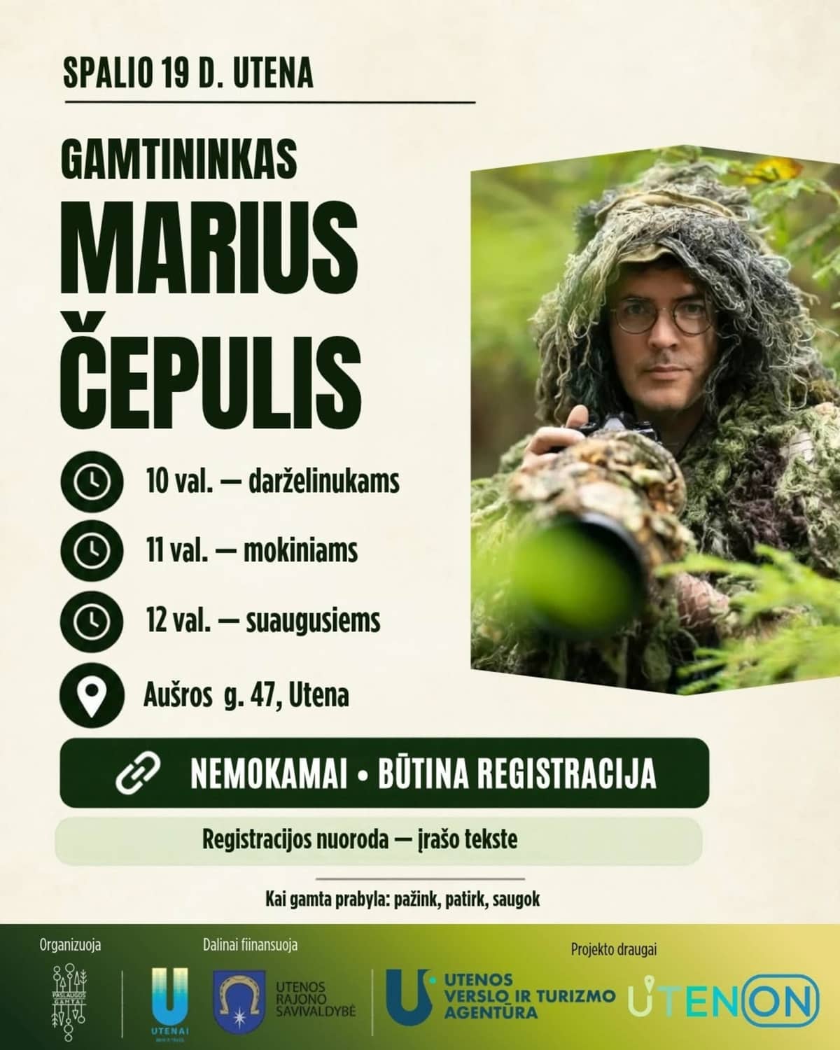 Tikšanās ar dabas pētnieku Mariusu Čepuli